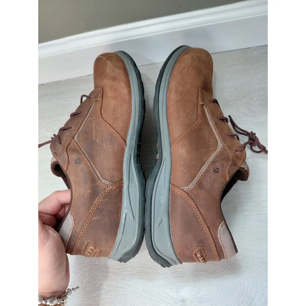 Red Wing Men's Size 13D Brown Leather Steel Toe Work Shoes SD 6708 Oil Resistant
